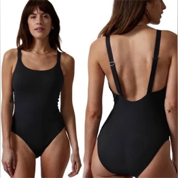 NWT! Athleta Black Hermosa One Piece Swimsuit - Size M - Picture 4 of 8